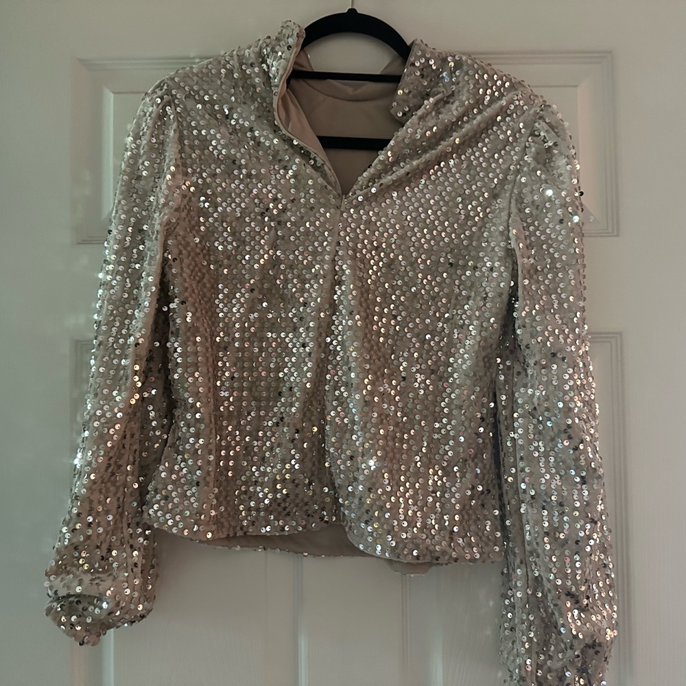 Sanctuary Champagne Color Sequence Top Size Medium - image 6